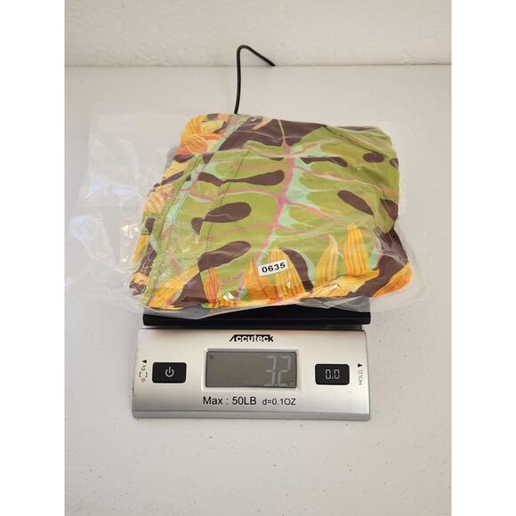 Body By Victoria Secrets Shirt Medium Brown Yellow Silk Floral Button Top Groovy - Picture 15 of 15